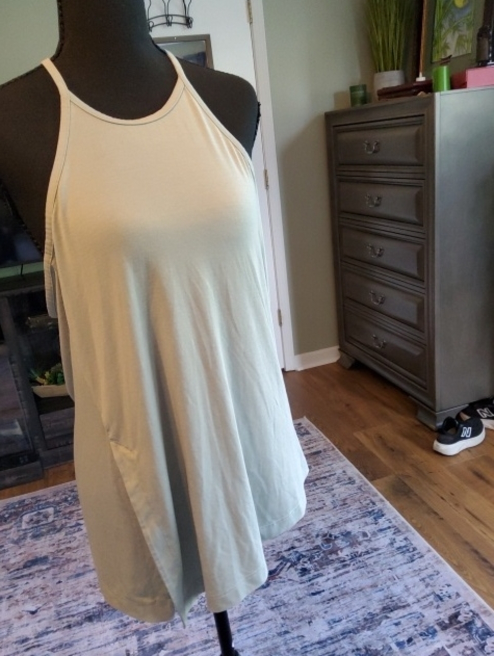 Athleta Sage Green Halter Tank Racerback Top Large